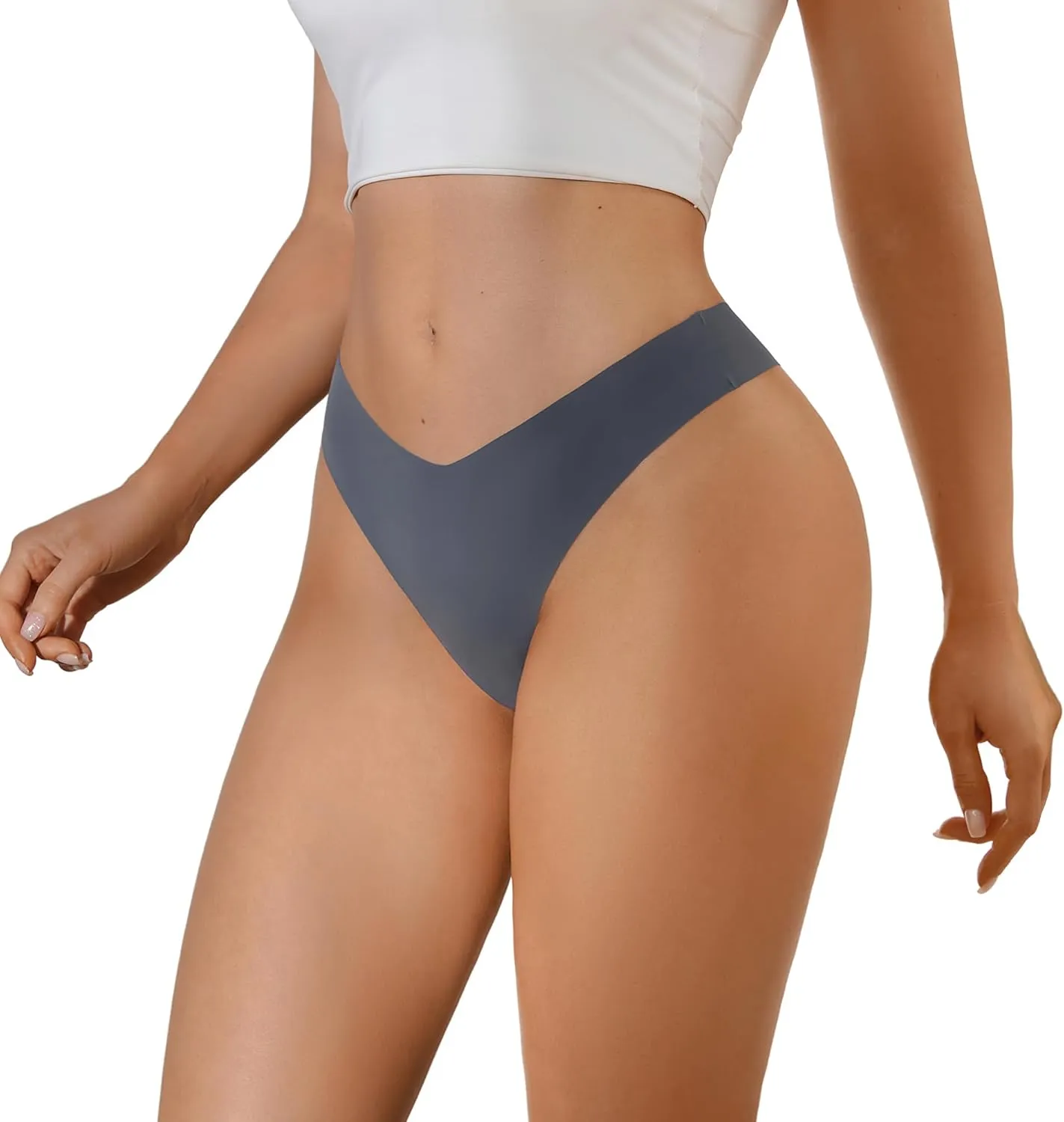 DEANGELMON Seamless Thongs for Women No Show Thong Underwear Women Comfortable Multiple Pack