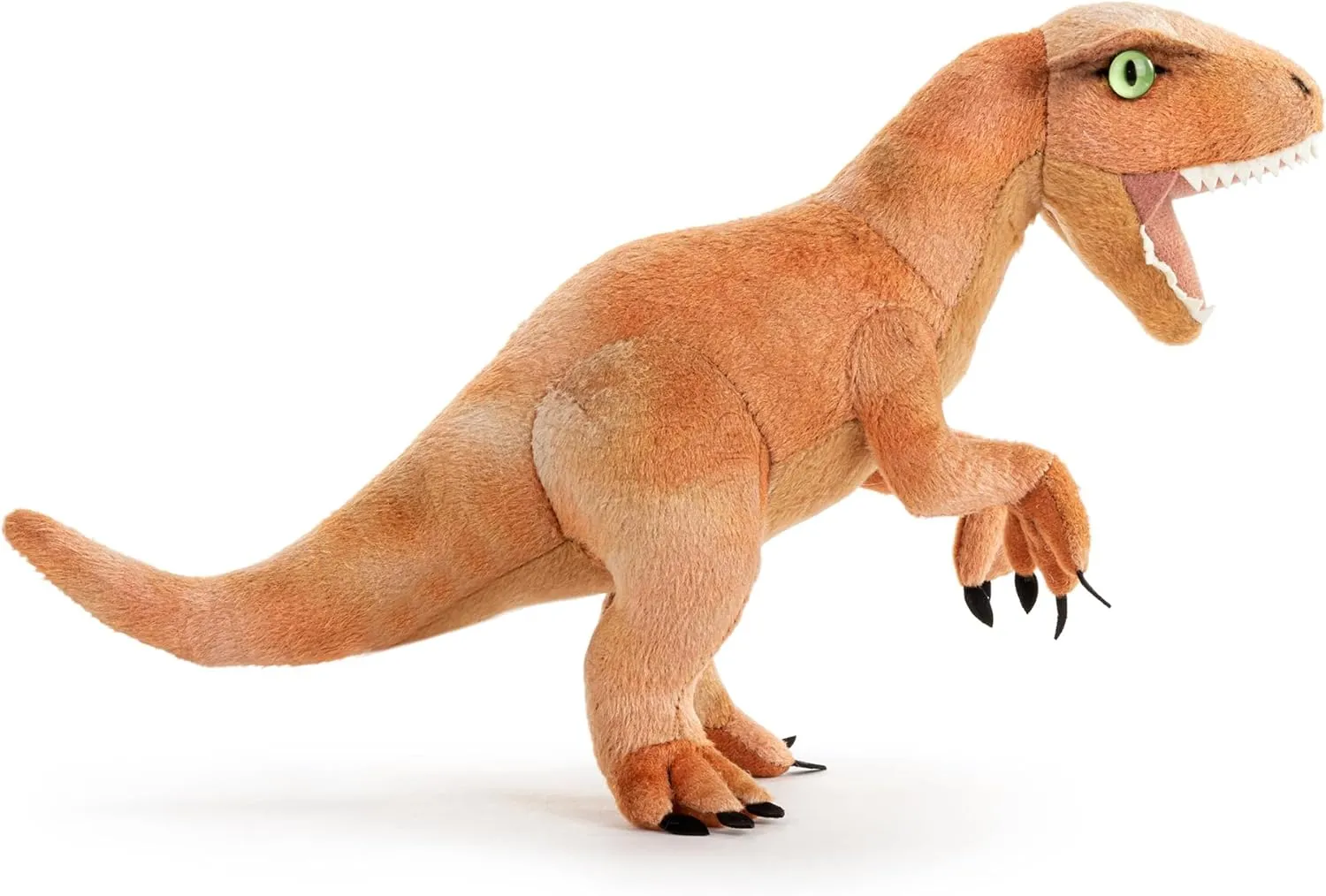 DEMDACO 5004810081 Animalcraft Velociraptor Dinosaur Tan 8 x 7.5 Inch Polyester Soft Plush Stuffed Beanbag Animal
