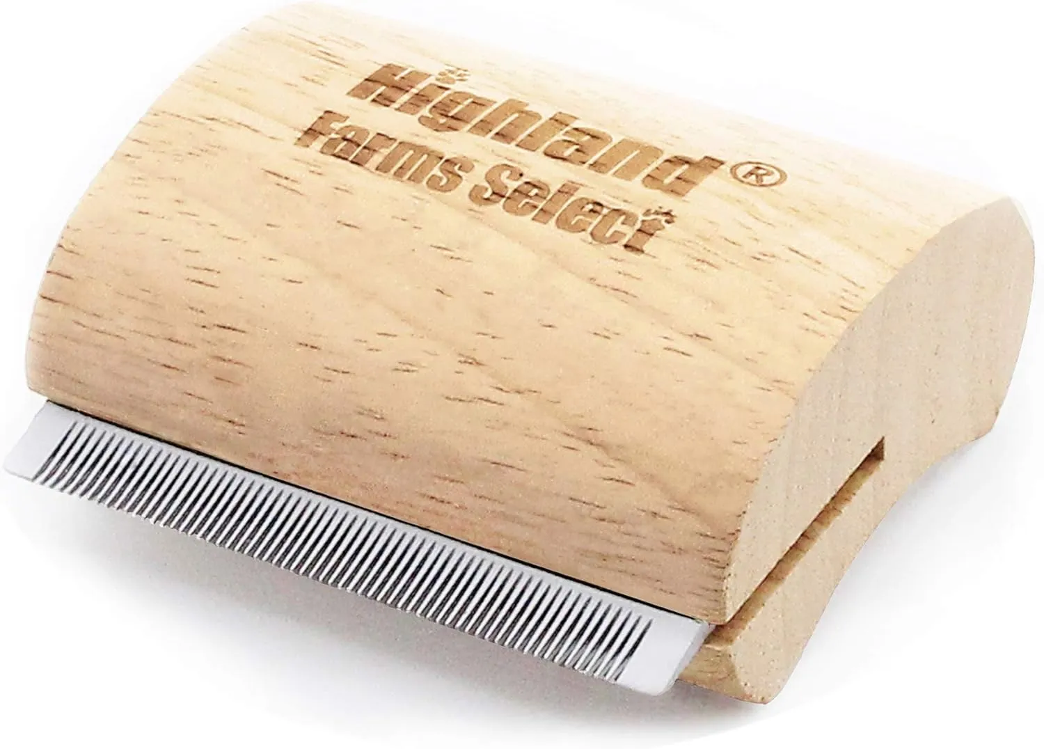 Deshedding Grooming Tool for Dogs, Cats & Horses, Ergonomic Design Wood Groom Brush, Professional Pet Groomer, Painlessly Remove for Short & Long Hair, Fur & Dirt - 2.5 Inches