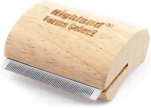 Deshedding Grooming Tool for Dogs, Cats & Horses, Ergonomic Design Wood Groom Brush, Professional Pet Groomer, Painlessly Remove for Short & Long Hair, Fur & Dirt - 2.5 Inches