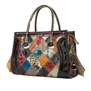 Designer Full Grain Genuine Leather Vintage Retro Cross Body Handbag