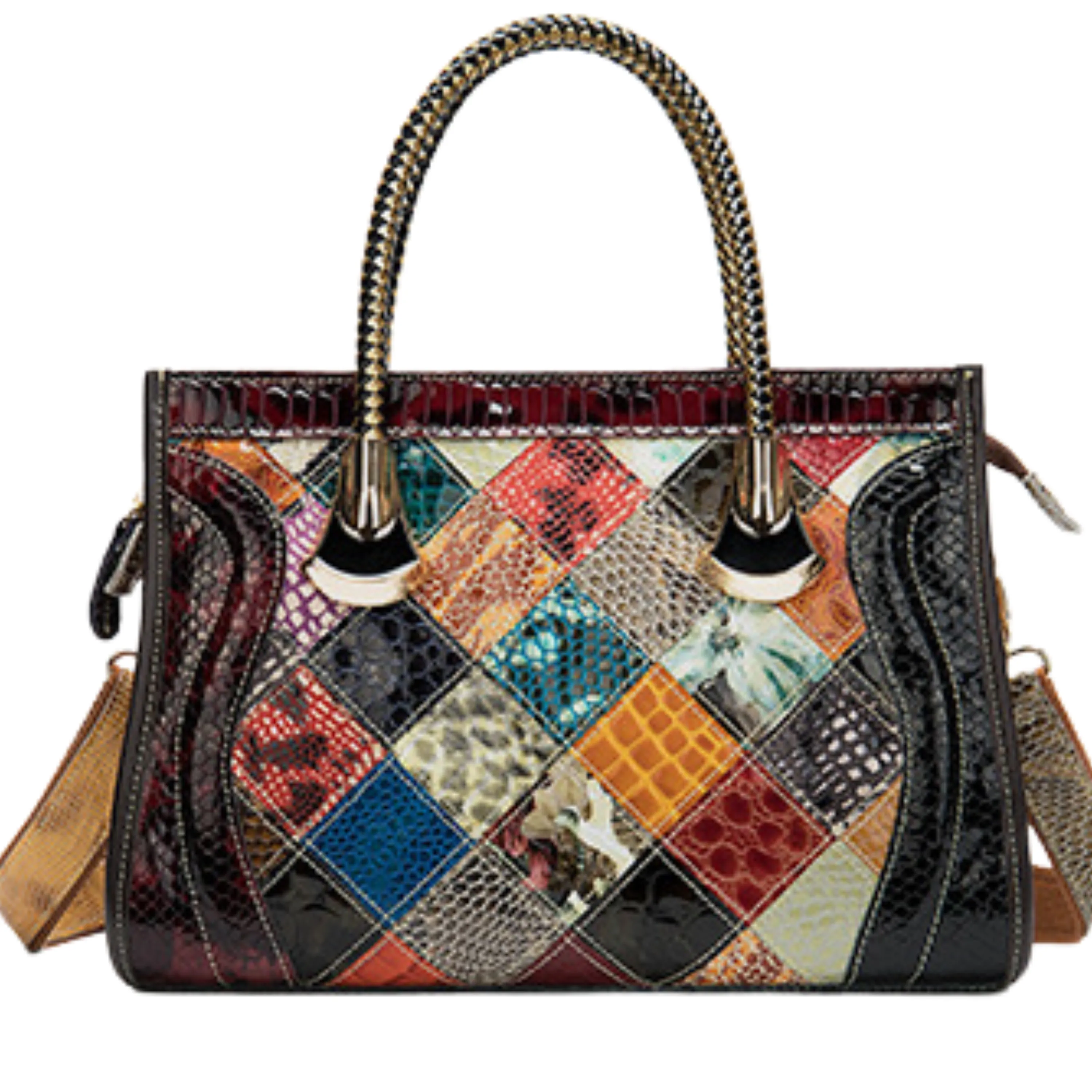 Designer Full Grain Genuine Leather Vintage Retro Cross Body Handbag