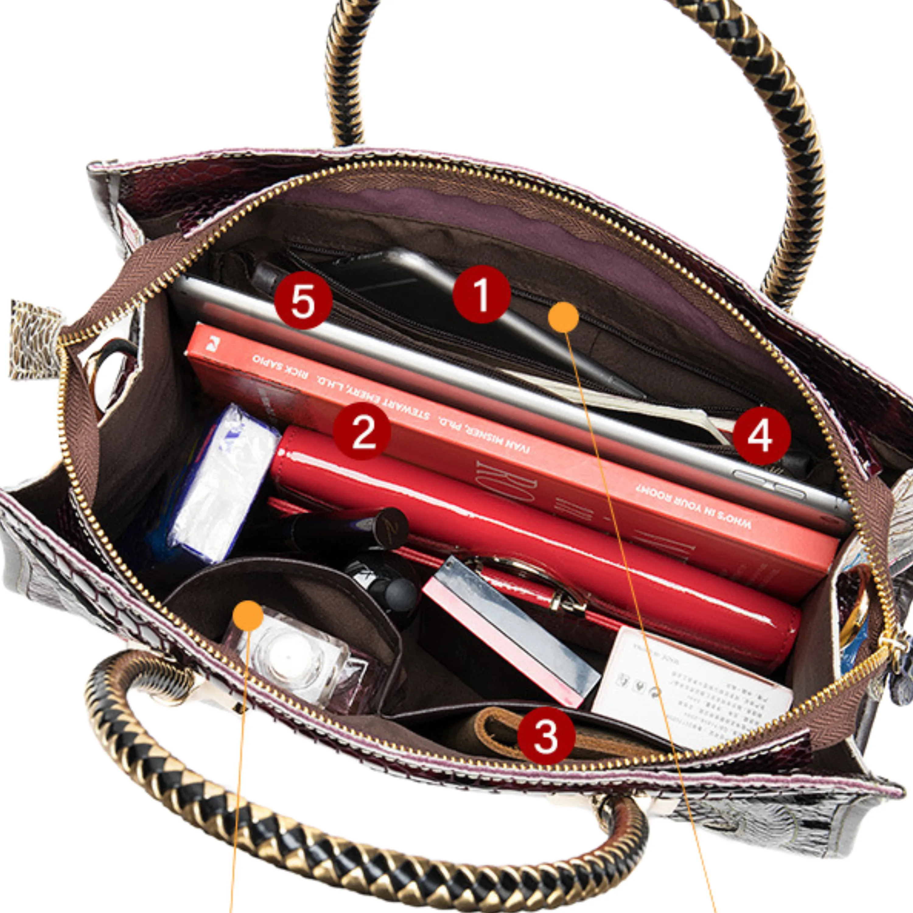 Designer Full Grain Genuine Leather Vintage Retro Cross Body Handbag