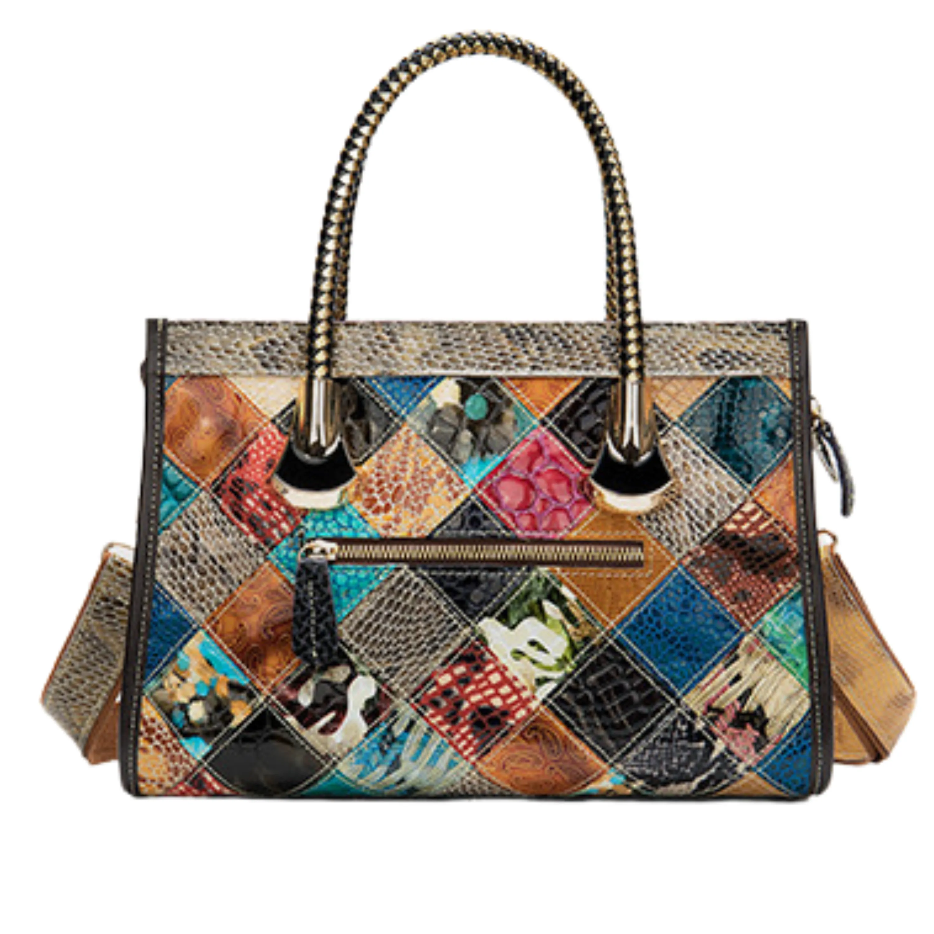 Designer Full Grain Genuine Leather Vintage Retro Cross Body Handbag