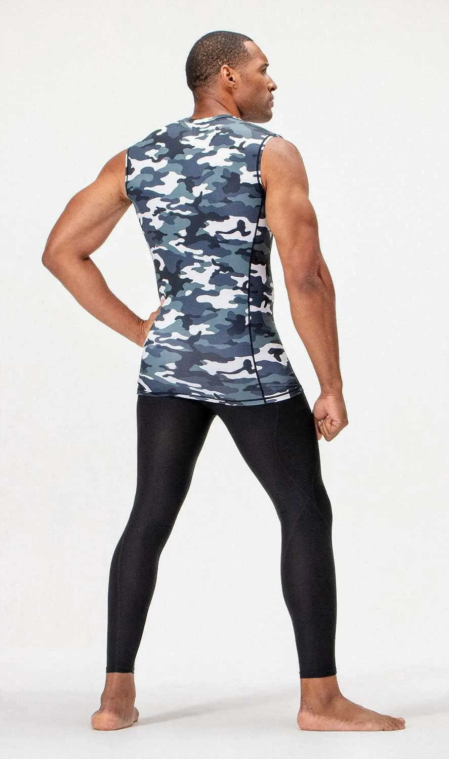 DEVOPS 3 Pack Men's Athletic Compression Shirts Sleeveless