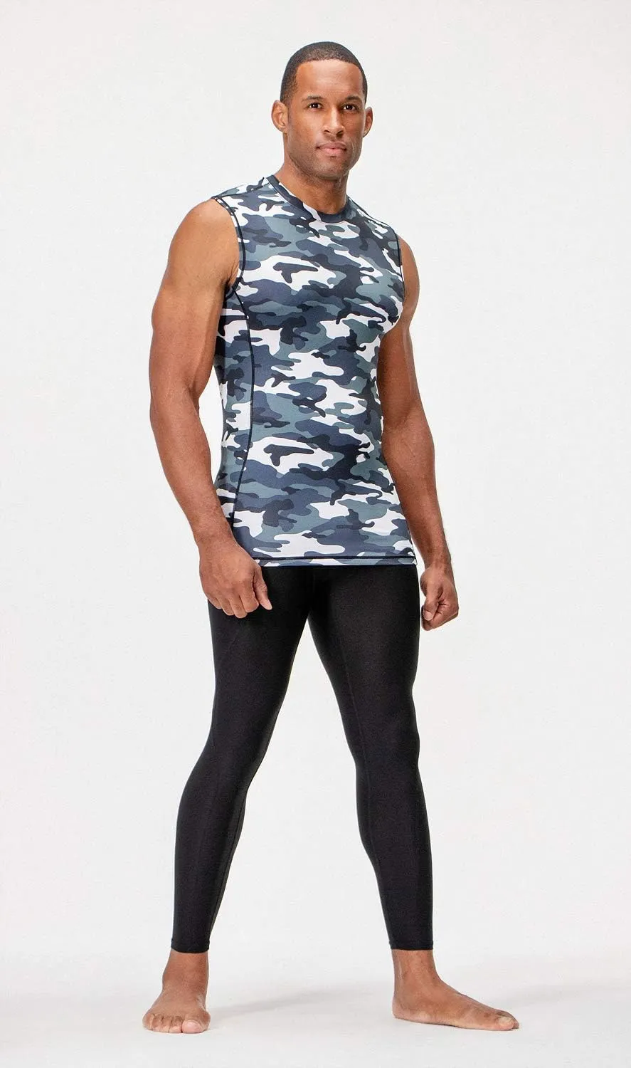 DEVOPS 3 Pack Men's Athletic Compression Shirts Sleeveless