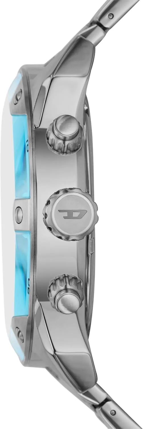 Diesel Spiked Men's Watch, Chronograph Watch with Stainless Steel Bracelet or Genuine Leather Band