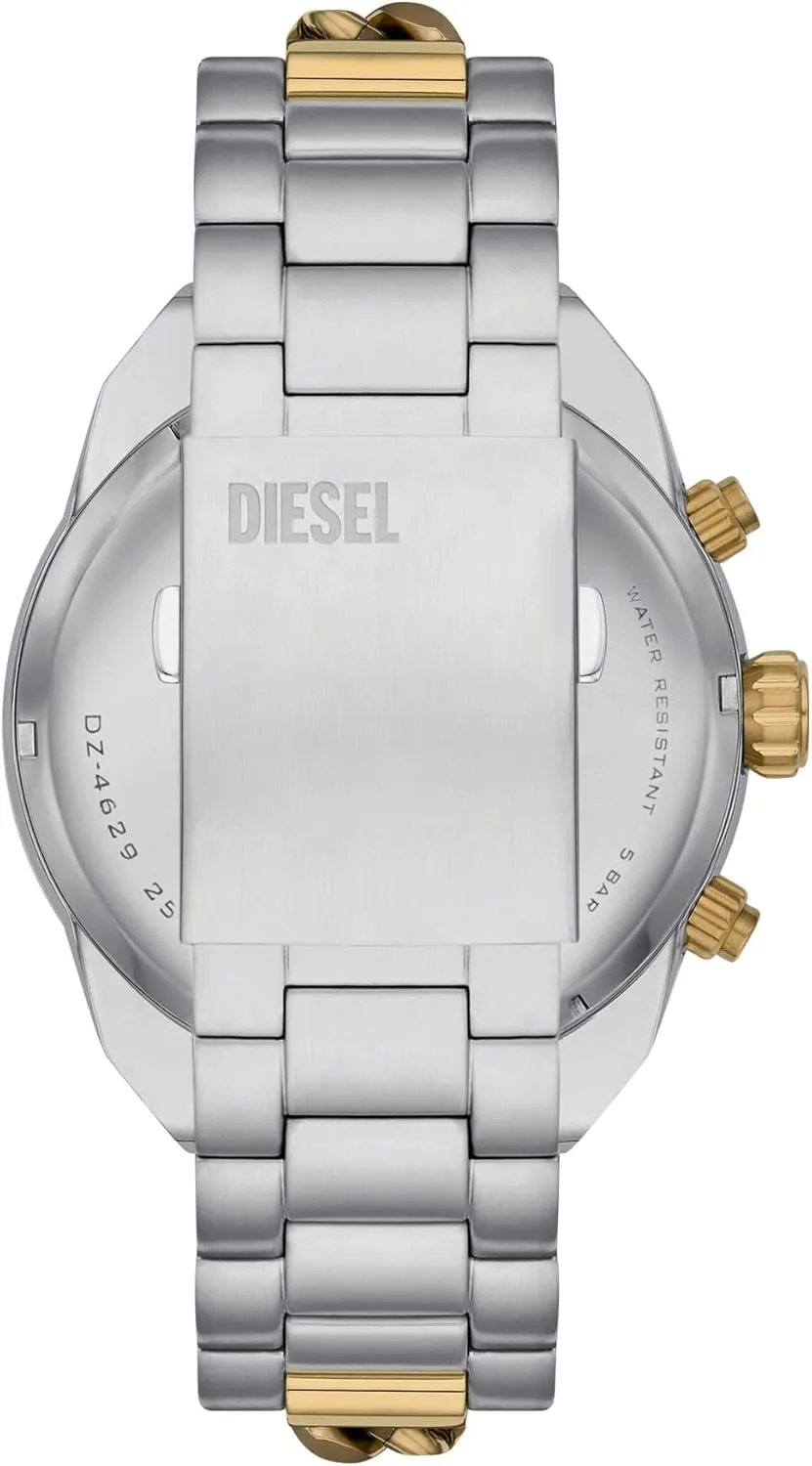 Diesel Spiked Men's Watch, Chronograph Watch with Stainless Steel Bracelet or Genuine Leather Band