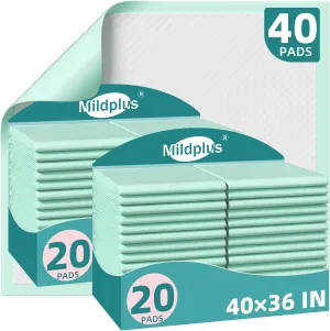 Disposable Bed Pads 40"X36" Extra Large Chucks Pads for Adults Super Absorbent Underpads Waterproof Pee Pads for Incontinence, Mattress or Pets [100x91CM, 40pcs]