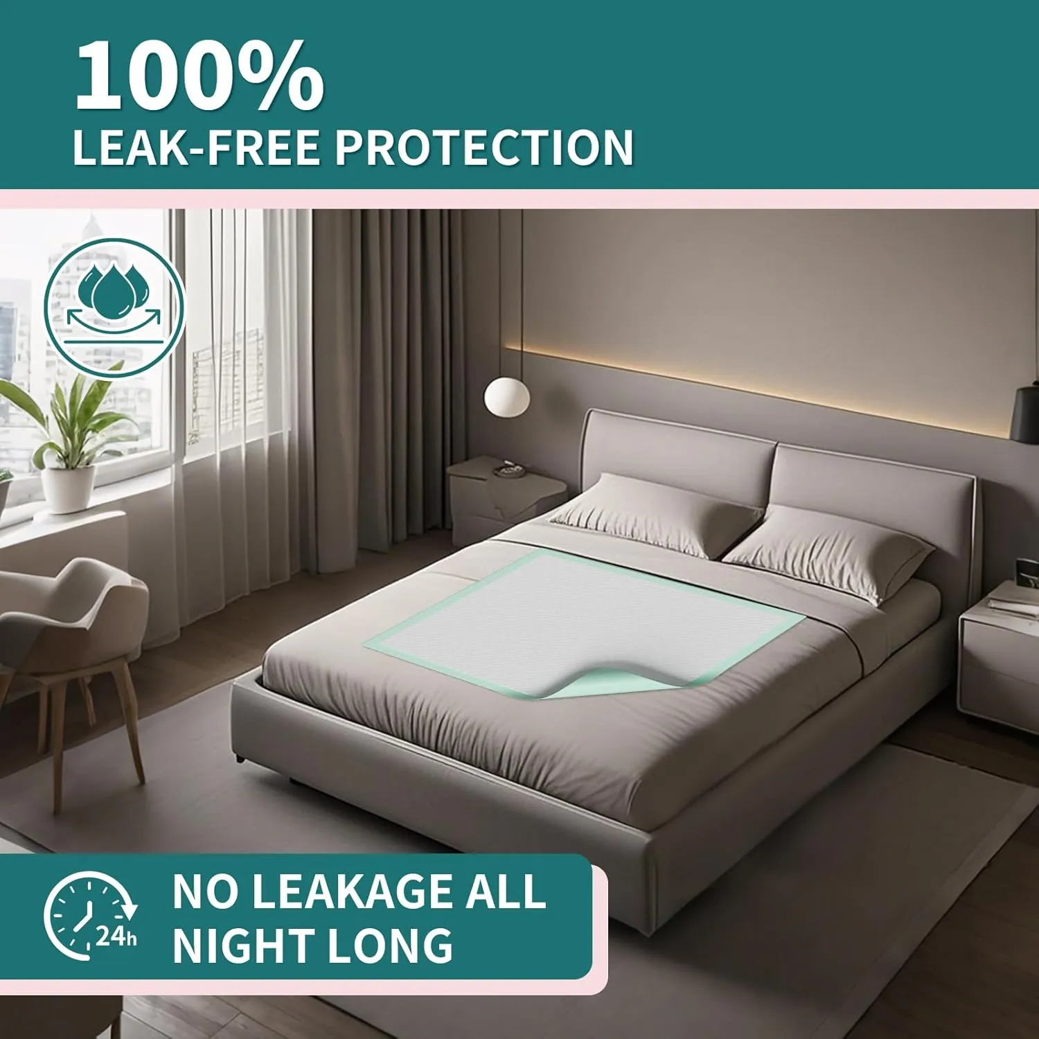 Disposable Bed Pads 40"X36" Extra Large Chucks Pads for Adults Super Absorbent Underpads Waterproof Pee Pads for Incontinence, Mattress or Pets [100x91CM, 40pcs]