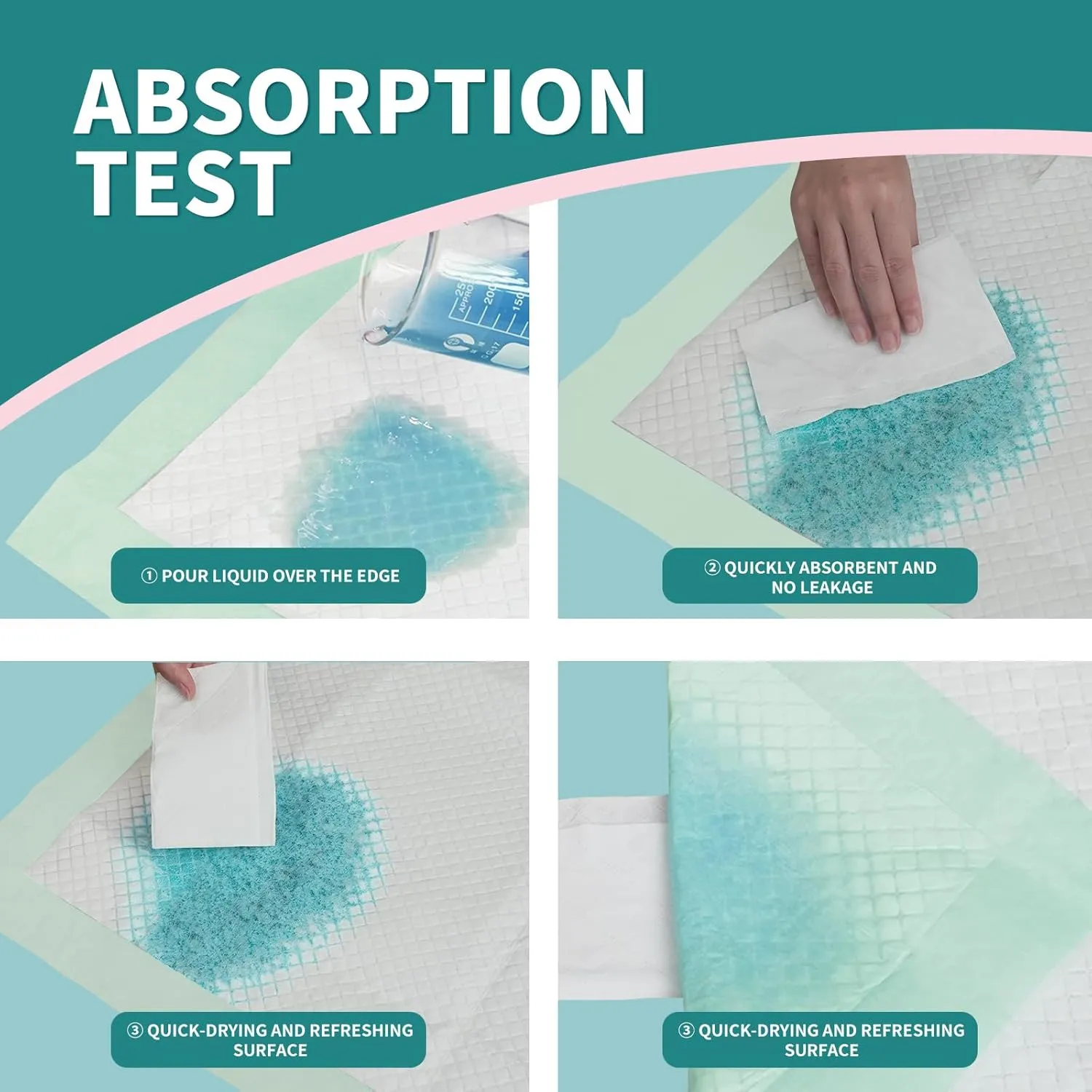 Disposable Bed Pads 40"X36" Extra Large Chucks Pads for Adults Super Absorbent Underpads Waterproof Pee Pads for Incontinence, Mattress or Pets [100x91CM, 40pcs]