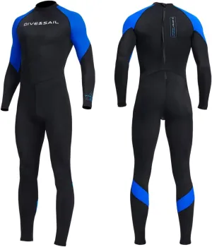 Dive Skins for Women Men Full Body Swimsuit Rash Guard Scuba Skin Thin Wetsuit, One Piece Long Sleeve Quick Dry Diving Skin UV Protection Surfing Spandex Wet Suit for Snorkeling Water Sport