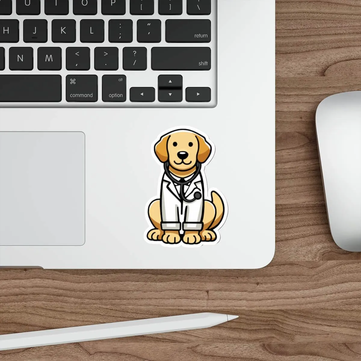 Doctor Dog Vinyl Sticker – Waterproof Cartoon Pet Design