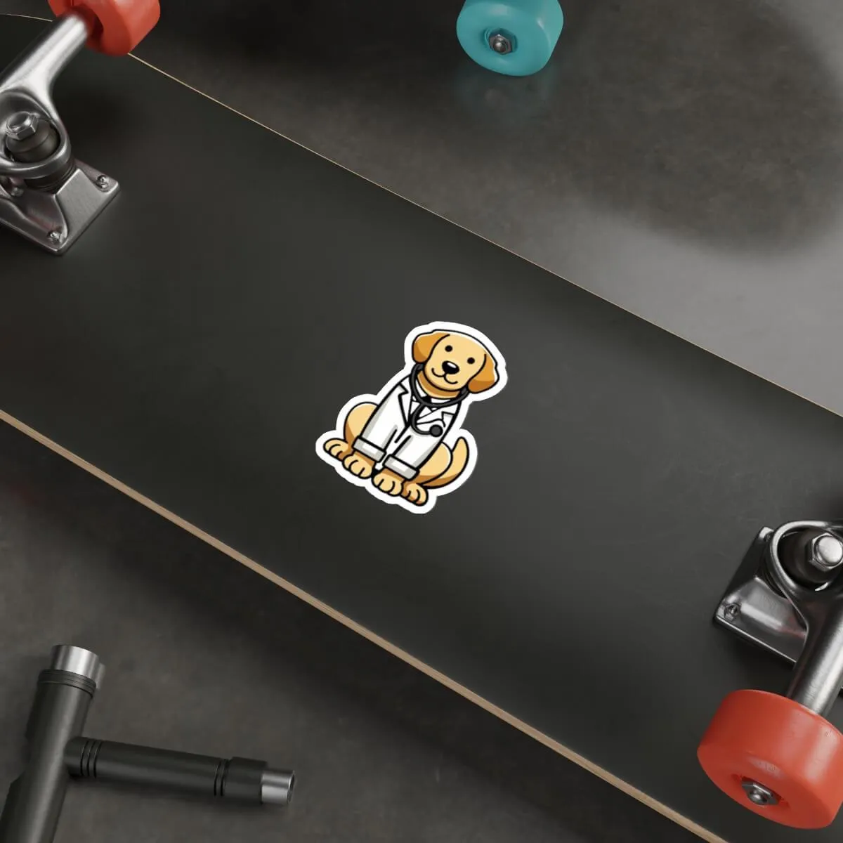Doctor Dog Vinyl Sticker – Waterproof Cartoon Pet Design