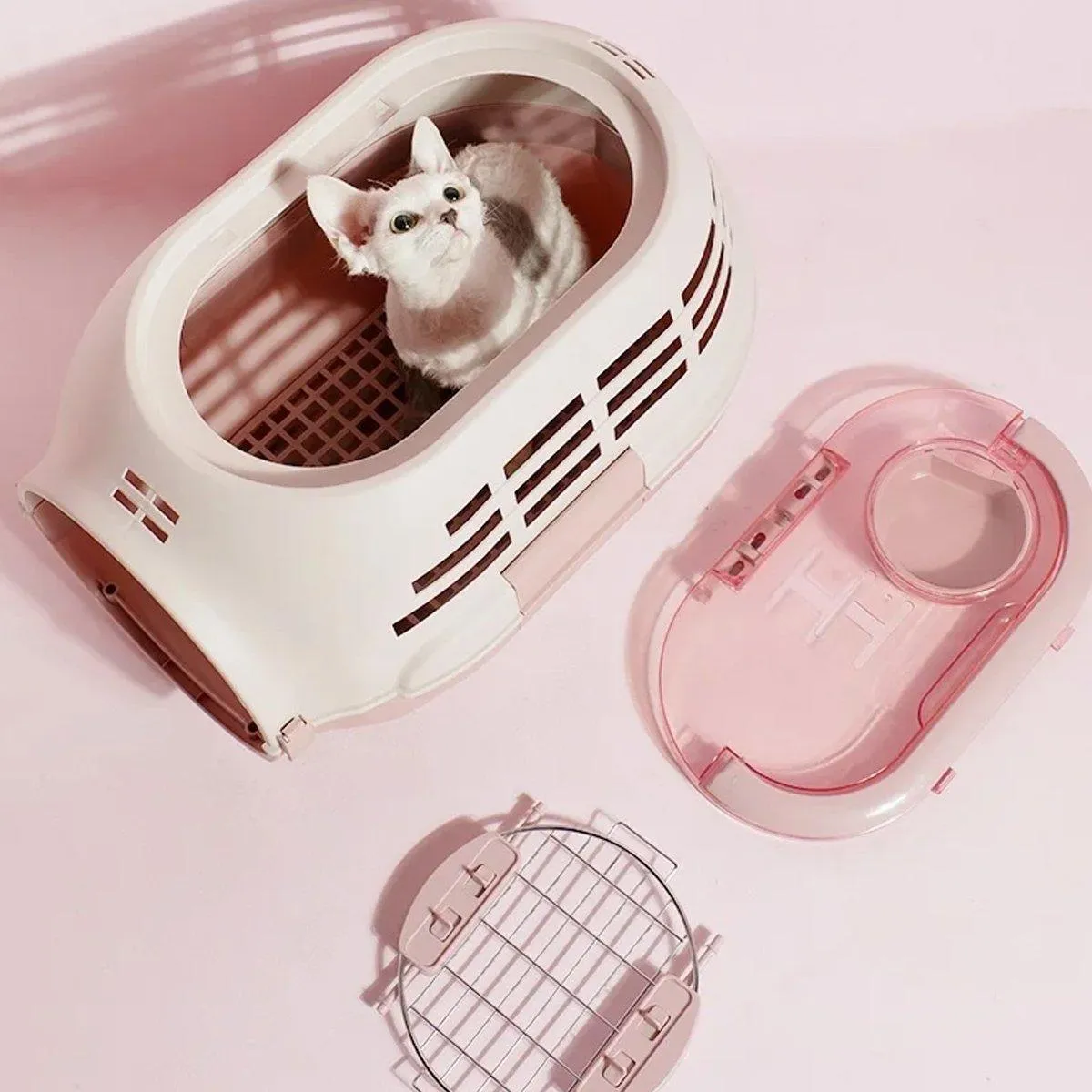 Dog and Cat Carrier Large Space Removable Sunroof Air Carrier for Pet Travel