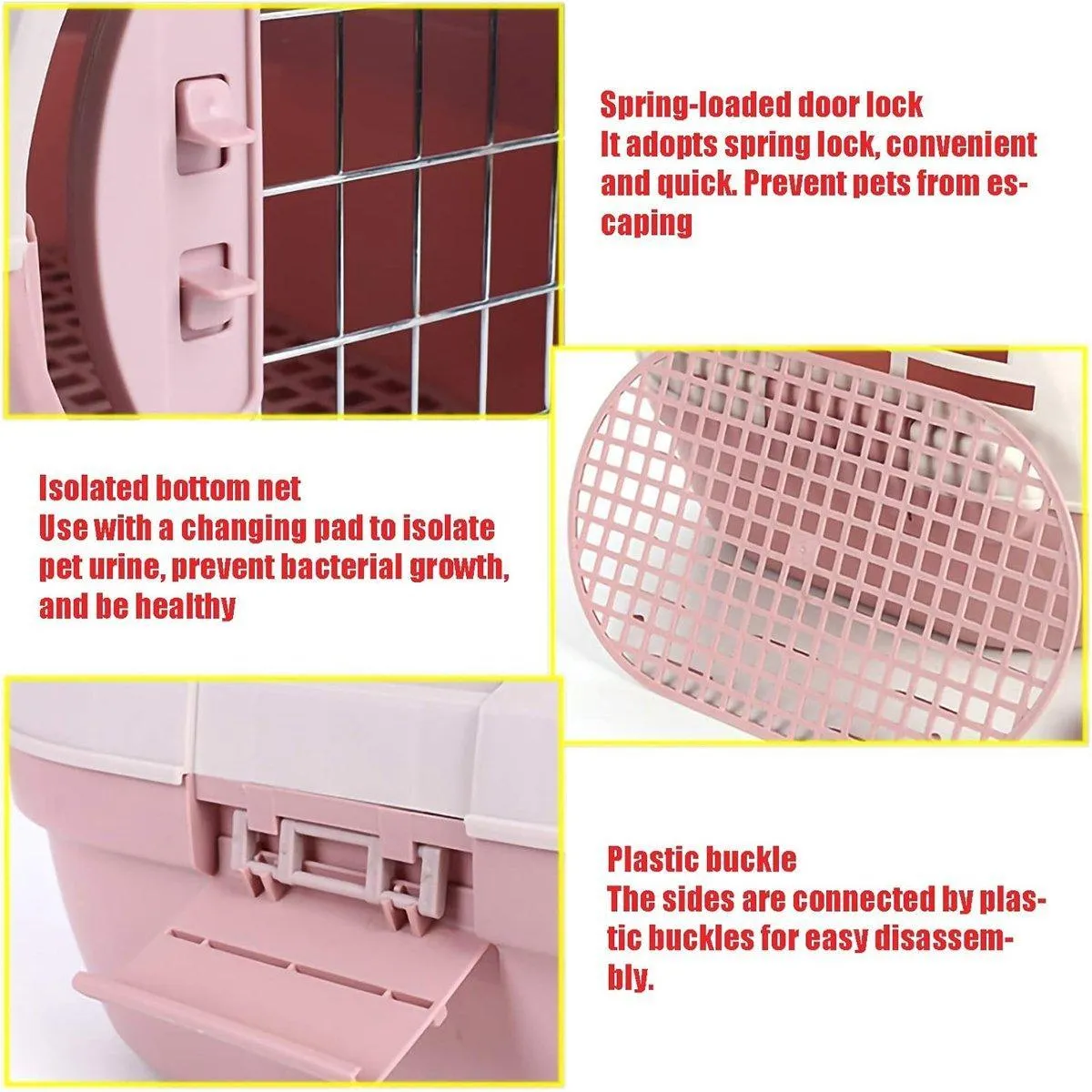 Dog and Cat Carrier Large Space Removable Sunroof Air Carrier for Pet Travel