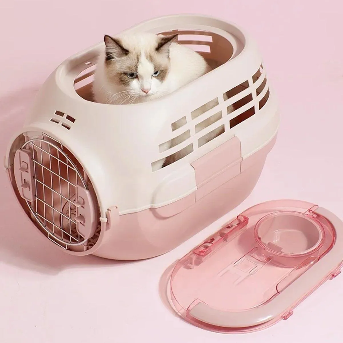 Dog and Cat Carrier Large Space Removable Sunroof Air Carrier for Pet Travel