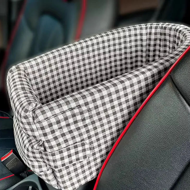 Dog Car Seat Bed & Carrier – Portable Travel Safety Booster for Small Dogs & Cats