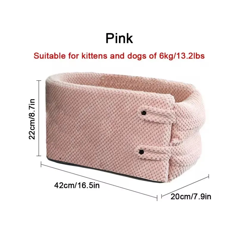 Dog Car Seat Bed & Carrier – Portable Travel Safety Booster for Small Dogs & Cats