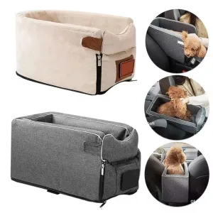 Dog Car Seat Bed & Carrier – Portable Travel Safety Booster for Small Dogs & Cats