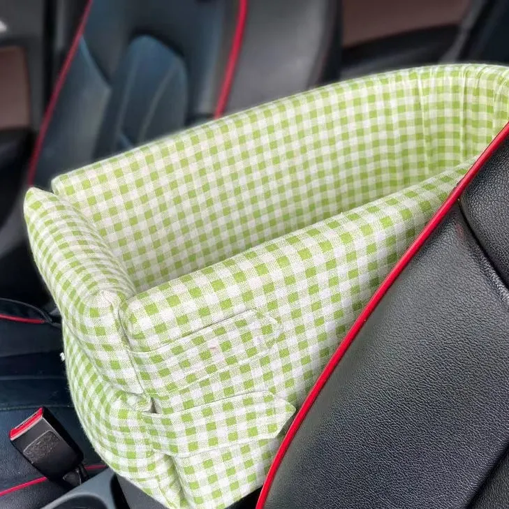 Dog Car Seat Bed & Carrier – Portable Travel Safety Booster for Small Dogs & Cats