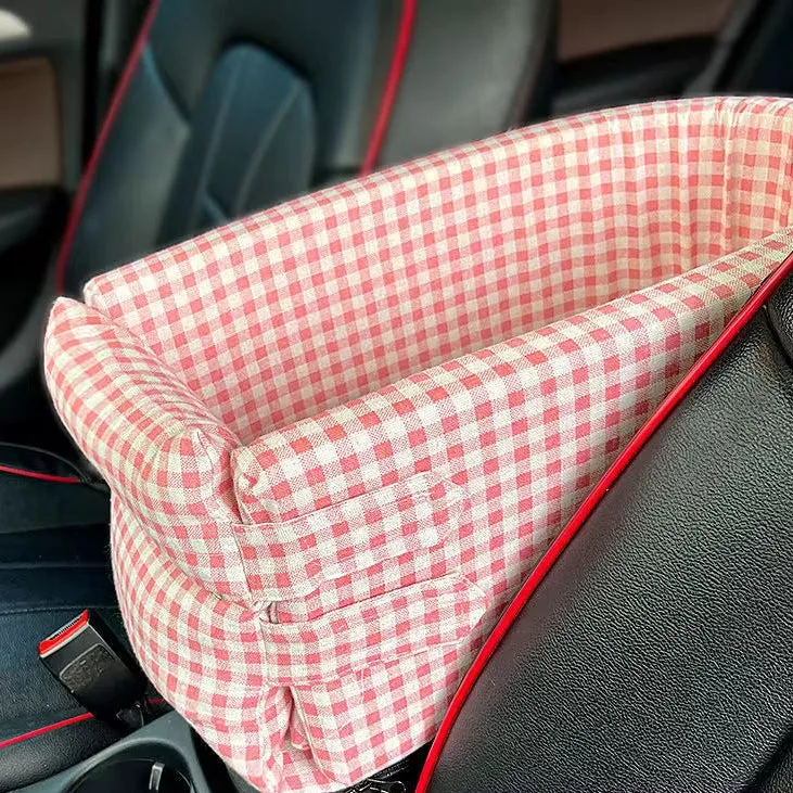 Dog Car Seat Bed & Carrier – Portable Travel Safety Booster for Small Dogs & Cats