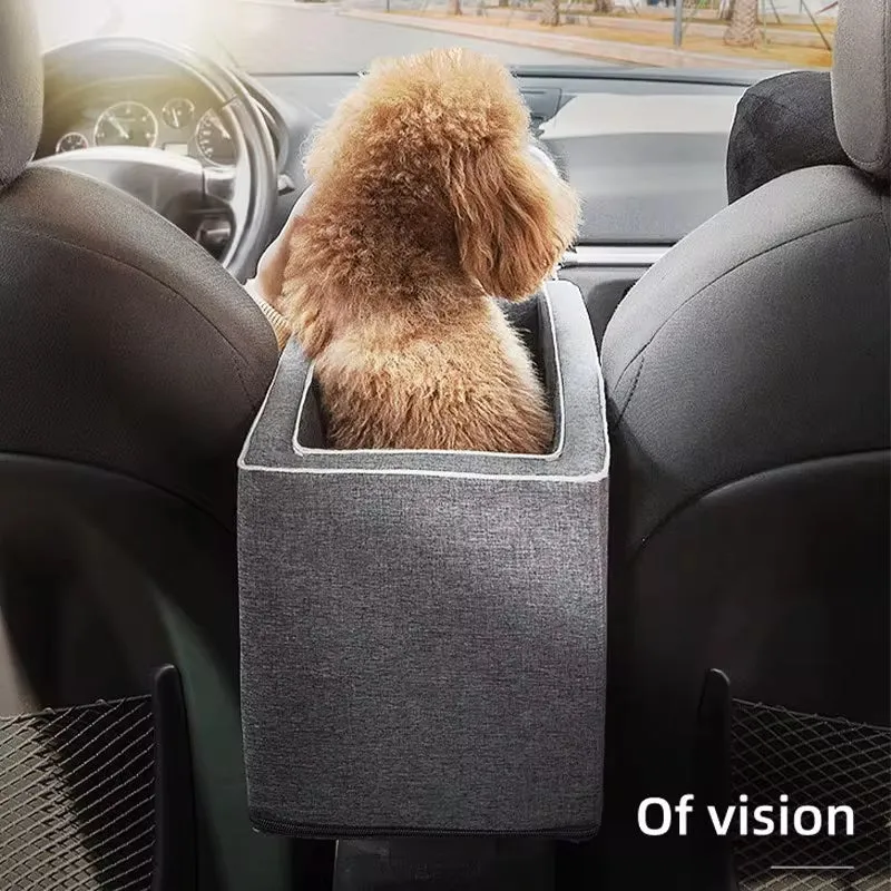 Dog Car Seat Bed & Carrier – Portable Travel Safety Booster for Small Dogs & Cats