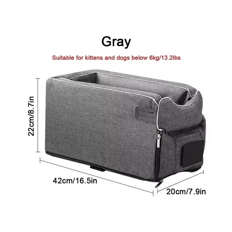 Dog Car Seat Bed & Carrier – Portable Travel Safety Booster for Small Dogs & Cats