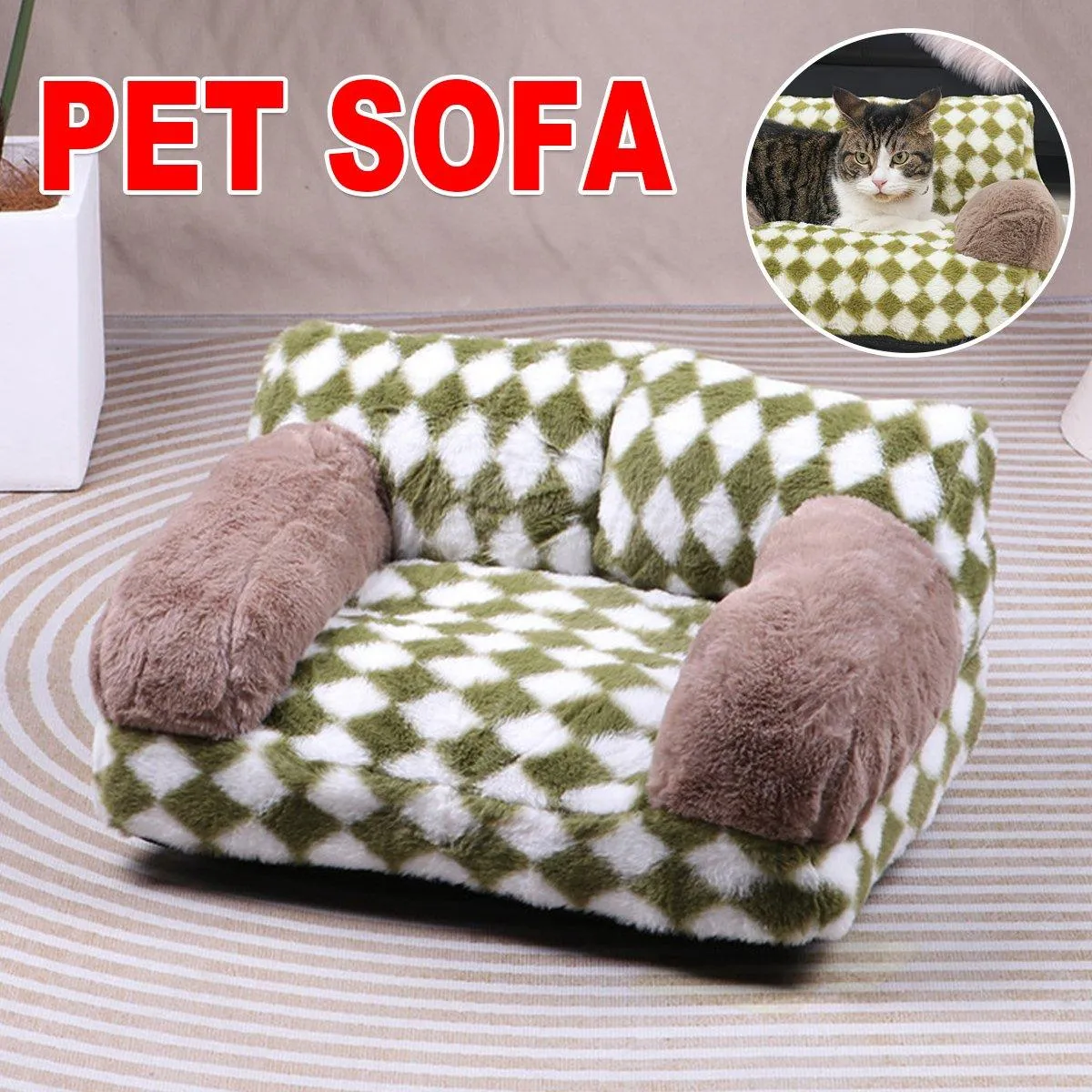 Dog Cat Sofa Warm Pet Sofa for Cats and Small Dogs Comfortable Sleeping Bed