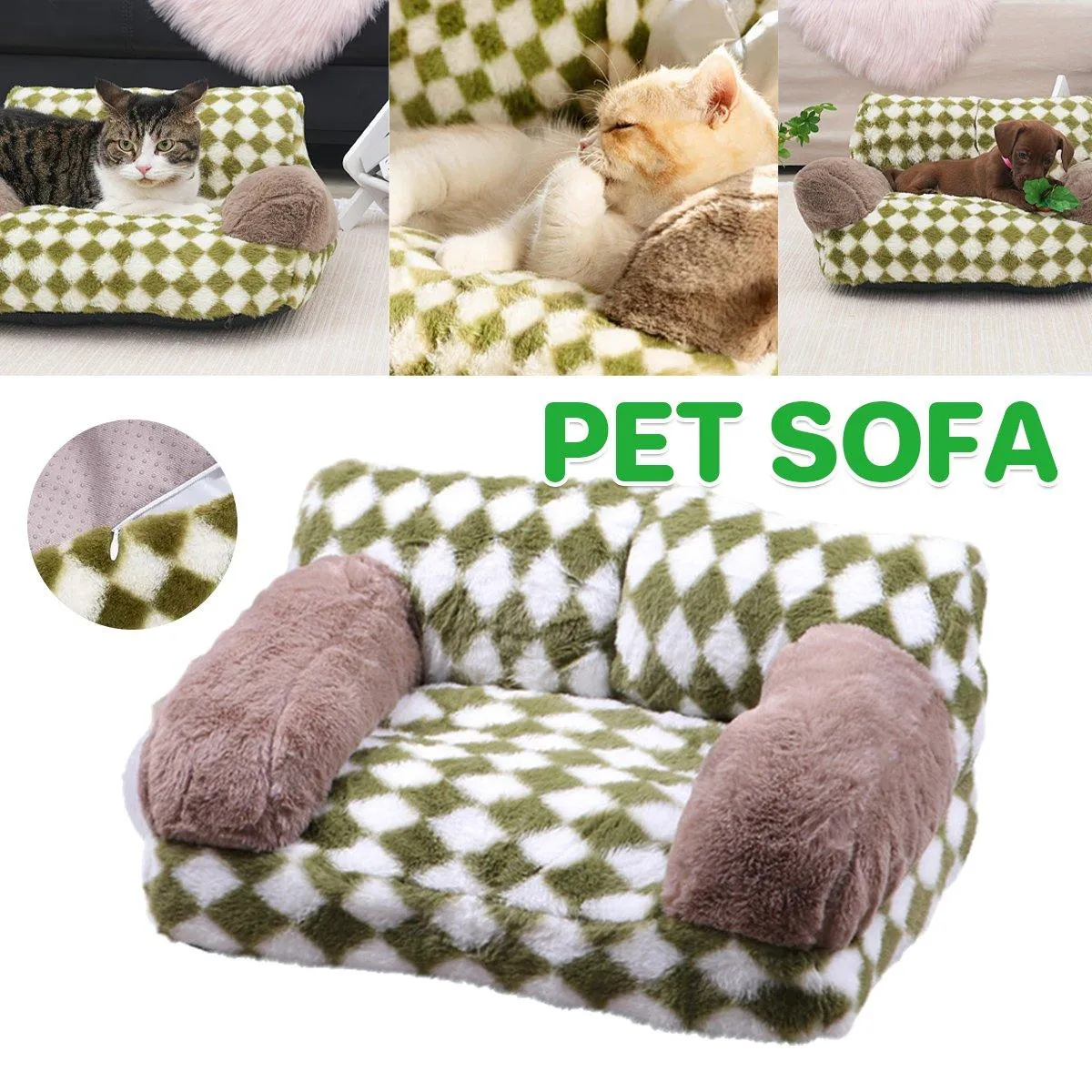 Dog Cat Sofa Warm Pet Sofa for Cats and Small Dogs Comfortable Sleeping Bed