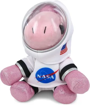 DolliBu Big Eye Pink Unicorn Astronaut Plush Toy - Fantasy Astronaut Stuffed Animal with Space Helmet and NASA Astronaut Suit, Spaceman Doll Decor for Girls and Boys with Personalization - 8 Inch