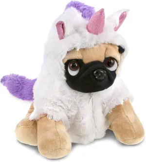 DolliBu Pug Dog Unicorn Plush Stuffed Animal Toy - Super Soft Dogcorn Dress Up with Removable Plush Unicorn Outfit, Cute Fantasy Pet Life Gift with Name Personalization - 9 Inches
