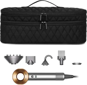 Double-Layer Travel Carrying Case Compatible with Revlon One-Step Hair Dryer Brush/Volumizer/Styler/Shark FlexStyle Attachment Portable Storage Organizer Bag Hair Tools Travel Bag
