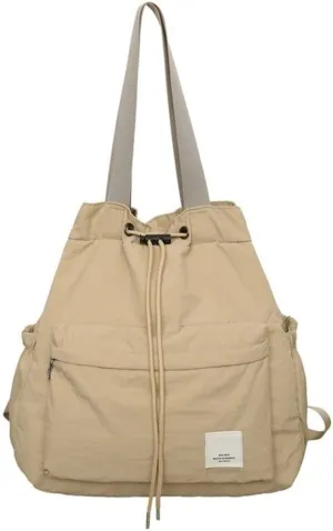 Drawstring Backpack Leisure Handbag Large Capacity Backpack Casual Daypacks Student School Bag Travel Bag for Teens