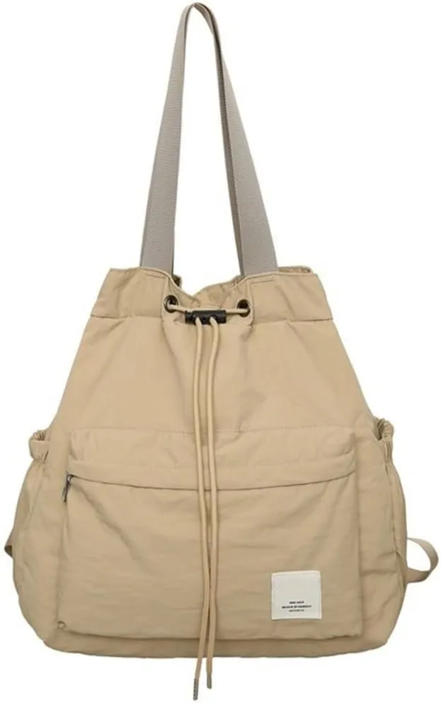 Drawstring Backpack Leisure Handbag Large Capacity Backpack Casual Daypacks Student School Bag Travel Bag for Teens