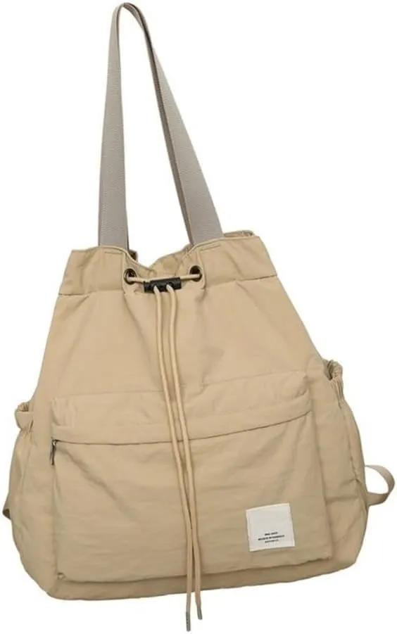 Drawstring Backpack Leisure Handbag Large Capacity Backpack Casual Daypacks Student School Bag Travel Bag for Teens