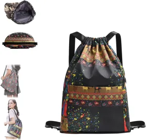 Drawstring Foldable Sports Backpack, Large Capacity Dry Wet Separation Travel Sports Backpack, Waterproof Women's Bag