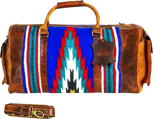 Duffle Bag Handmade Premium leather heavy duty Gym Sports Airplane Overnight Luggage Carry On Unisex Travel woven Rug Bag Wollen Bag Gift for His/Her MO5