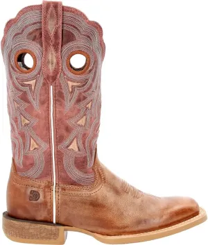 Durango® Lady Rebel Pro™ Women's Burnished Rose Western Boot, Dusty Brown Sky Blue, Size 9(M)