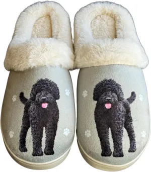 E&S Pets Snugg Slippers for Pet Lovers - Memory Foam House Slippers for Women - Plush Faux Fur Lining - Non-Slip Sole - 32 Dog and Cat Breeds