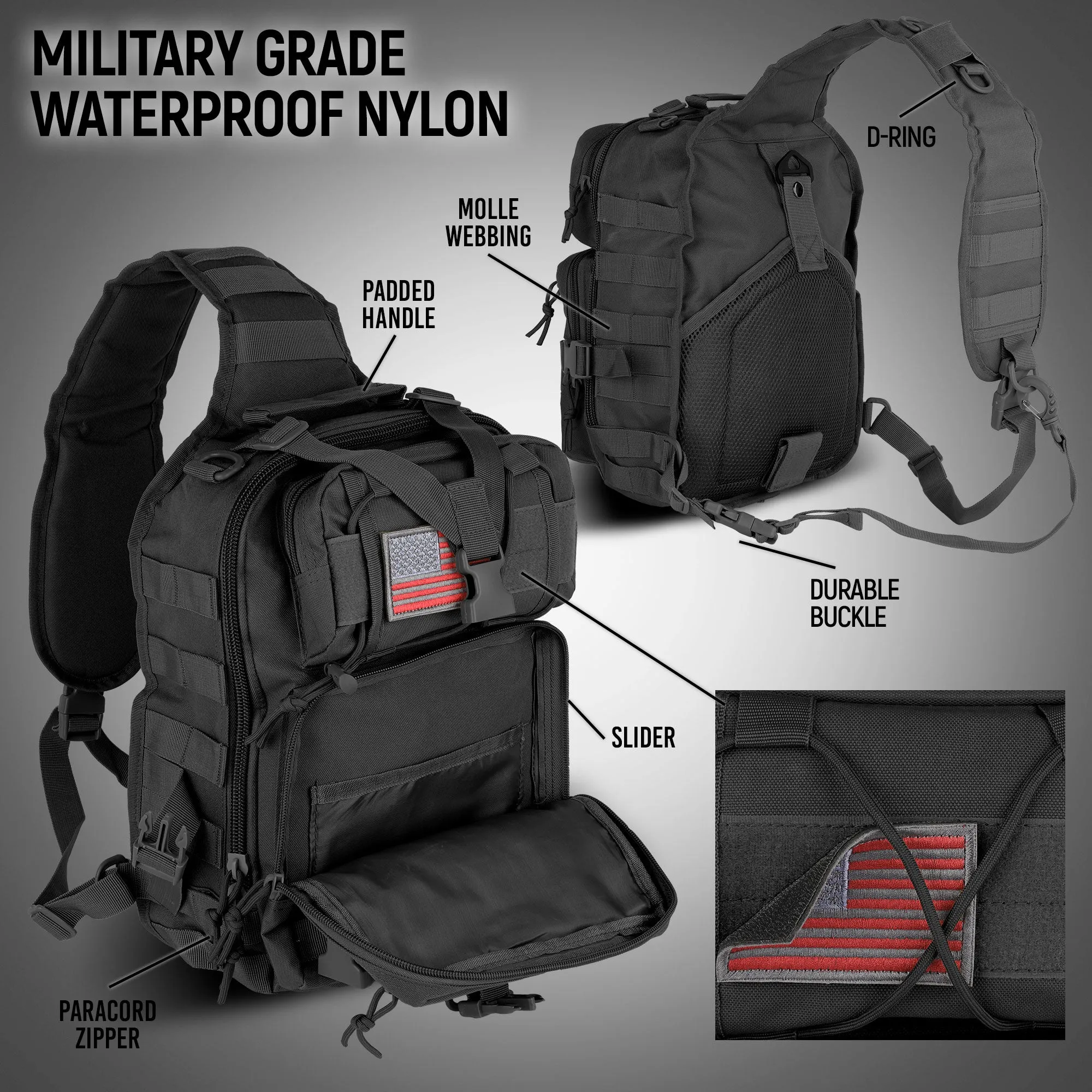 EDC Range Bag – Pistol Sling Bag Backpack (14 Liter)
