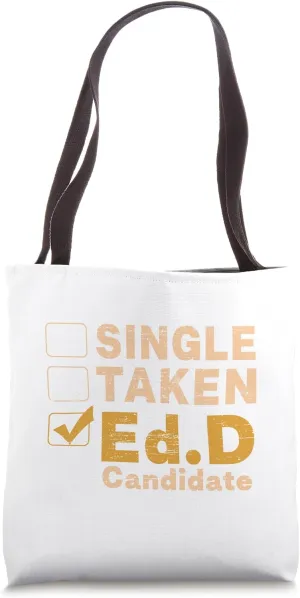 Ed.D Candidate Relationship Status Checkerboard Tote Bag