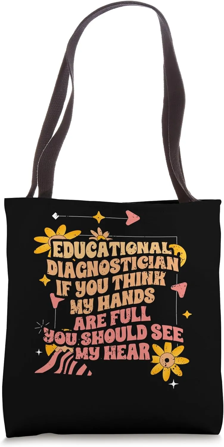 Educational Diagnostician Groovy Special Education Teachers Tote Bag