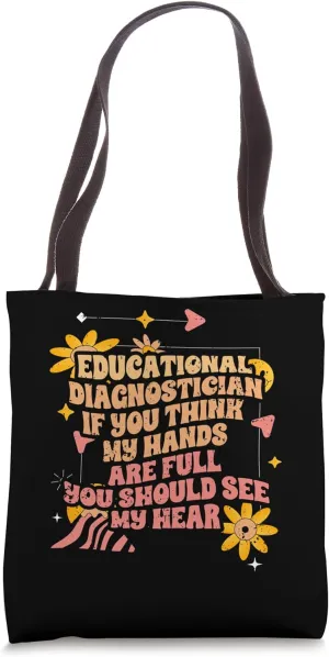 Educational Diagnostician Groovy Special Education Teachers Tote Bag