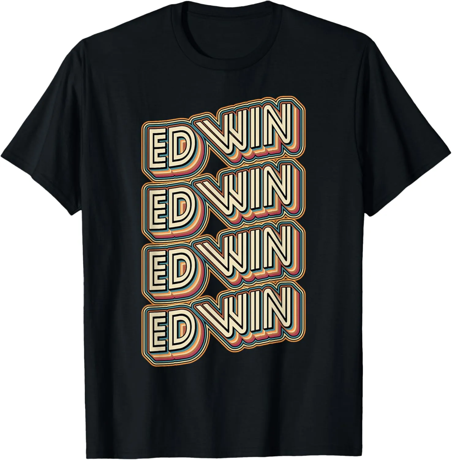 Edwin Groovy Style Retro Design My Name is Edwin T-Shirt