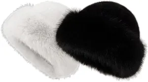 Eforcase 2PCS Women Winter Fuzzy Bucket Hat Warm Faux Fur Fluffy Hat Fisherman Cap Russian Cossack Style Hat for Cold Weather