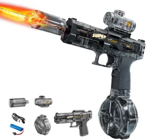 Electric Water Guns for Adults Kids, Automatic Electric Squirt Gun with Long Range, Powerful Water Gun Pistol Blaster Soaker, Water Toys for Summer Outdoor Beach Swimming Pool Gifts (Gray)