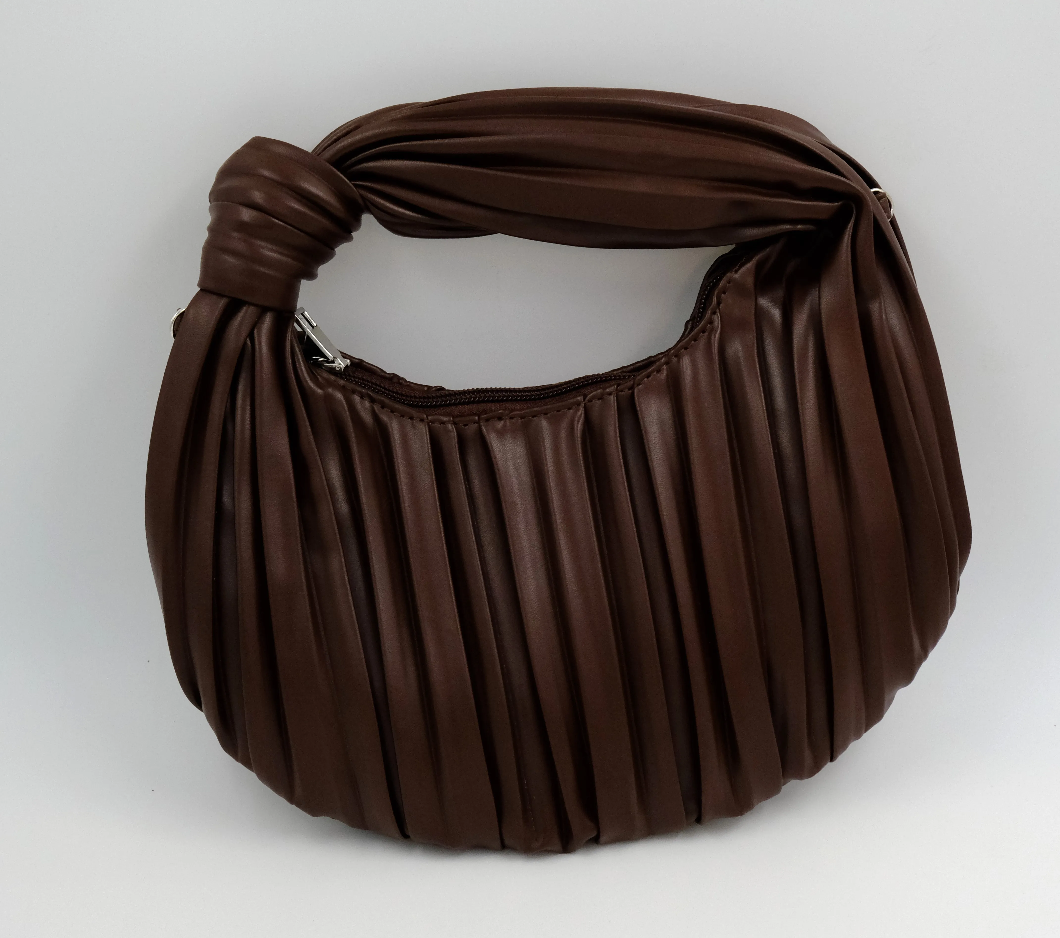 Elegant Pleated Ivory Sling Bag
