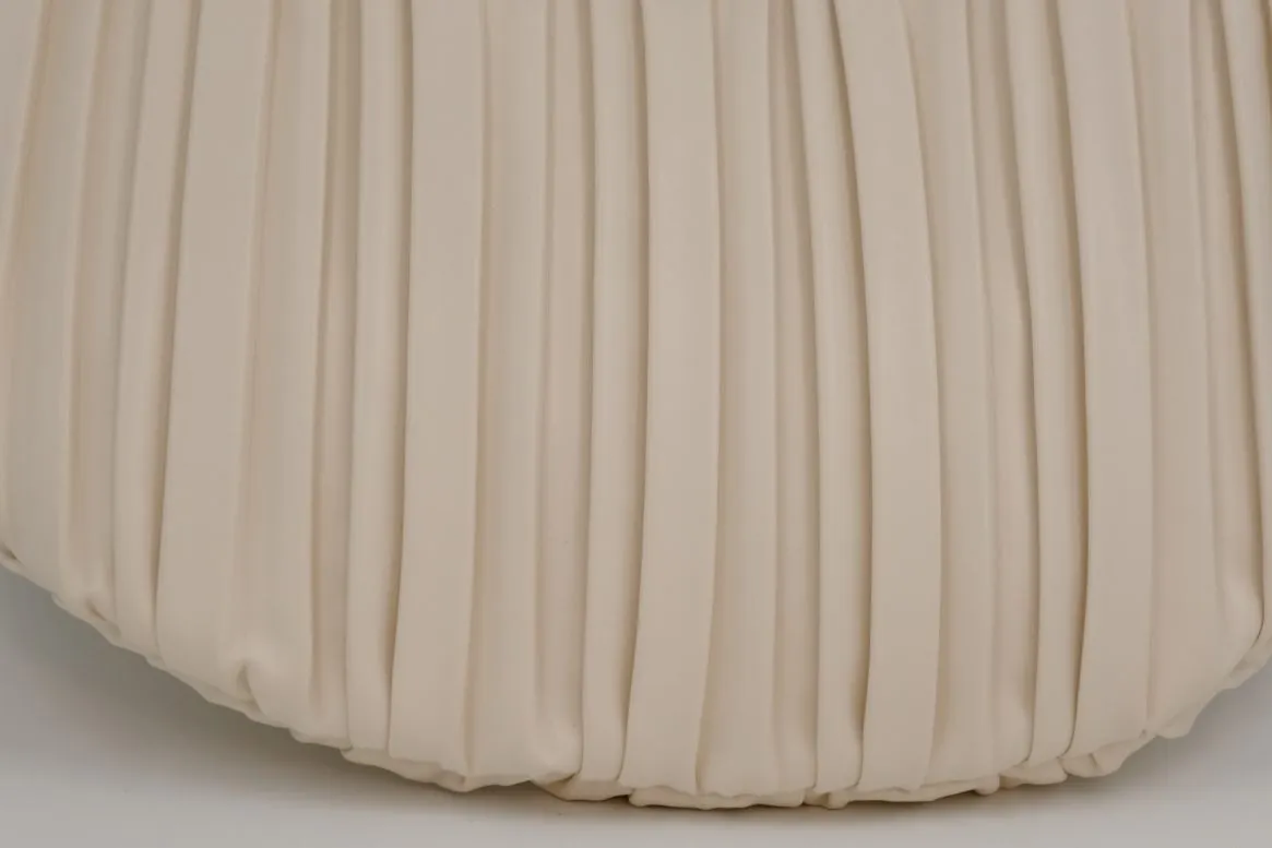 Elegant Pleated Ivory Sling Bag