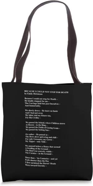 Emily Dickinson Fan Poetry Reader Gift Poem Writer Tote Bag
